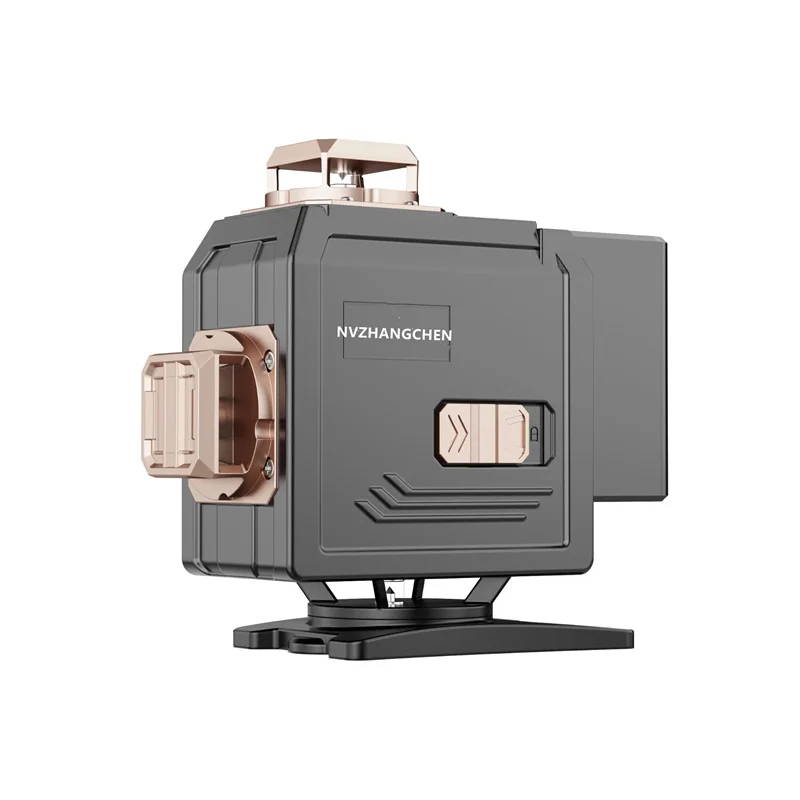 Imagem -06 - Laser Nível 3d 12 Linhas Poderoso Purple Light Digital Display 360 Auto-nivelamento Horizontal Vertical Multicolor Laser Nível