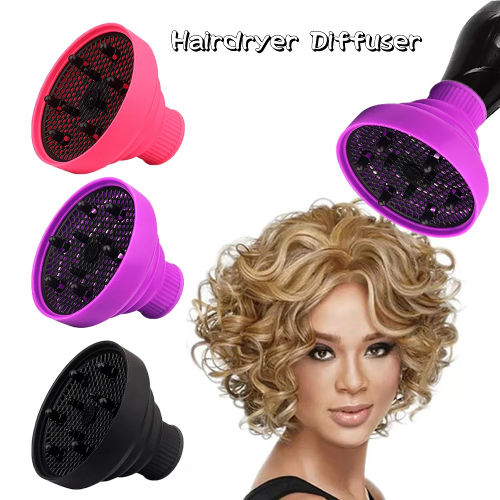 Accessori per strumenti per lo styling dei capelli in silicone Adatto universale Arricciatura dei capelli Diffusore Copertura Diffusore Disco Asciugacapelli Ricci Asciugatura Ventilatore