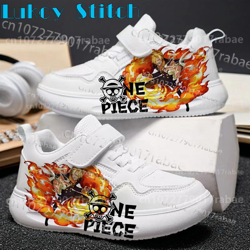 

Популярные кроссовки ONE PIECE для мальчиков и девочек с аниме-принтом, дизайн с изображением Санджи, удобная водонепроницаемая обувь для улицы