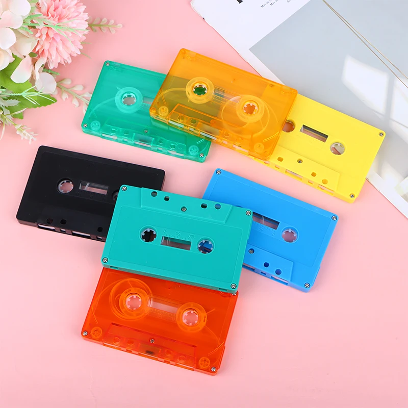 1Pc Color Blank Tape Case Audio Magnetic Audio Recording Cassette Tape Shell Empty Reel To Reel Cassette(no Tape Core)