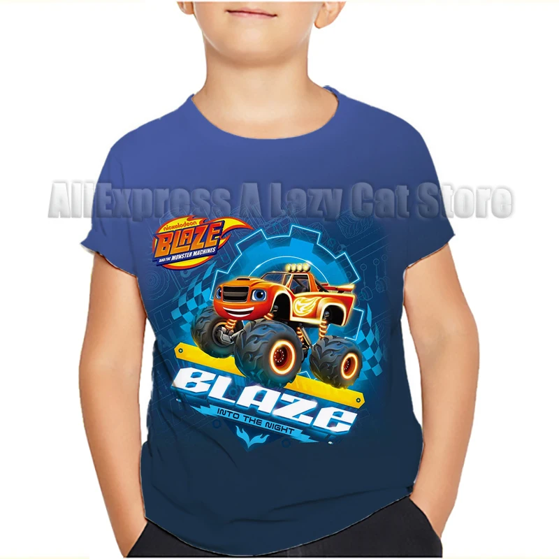 Blaze and the Monster Machines T Shirt Kid Kawaii Children Boys Girls Casual Clothes Anime Cartoons Kids T-shirts Christmas Tops