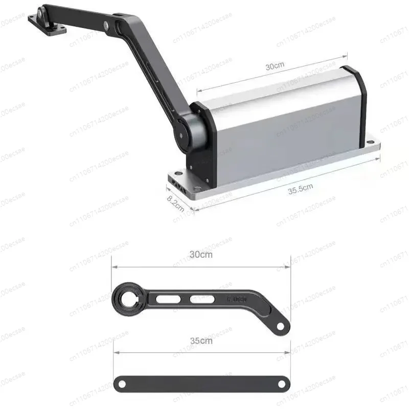 Community arc arm automatic swing door electric door closer, intelligent waterproof side-mounted electric door opener