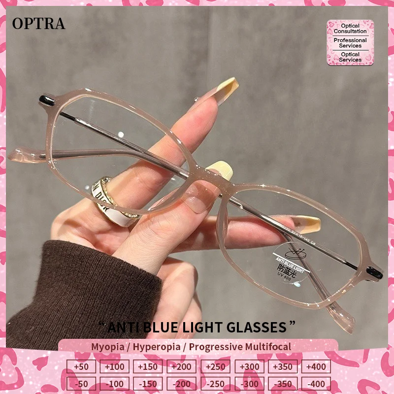 OPTRA Personality Trend Butterfly Chameleon Frame Eyeglasses TR Anti Blue Light Glasses Customized Prescription Optical Eyewear