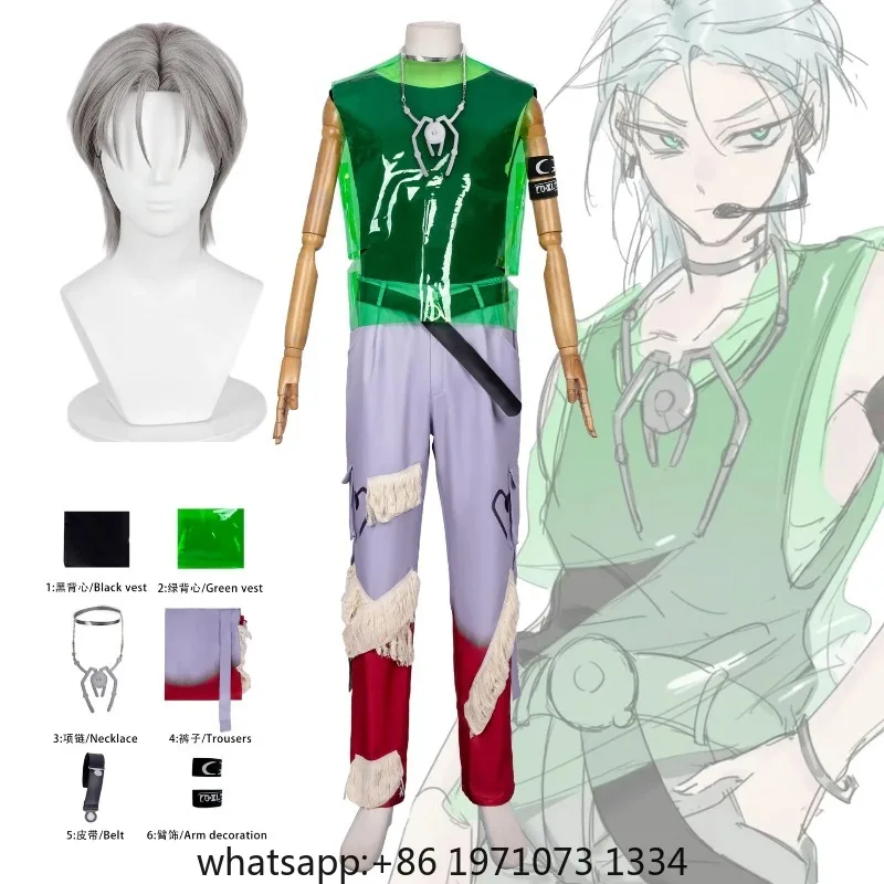 Anime Alien Stage Till Cosplay Costume Till Cosplay Costume short hair Synthetic Wig