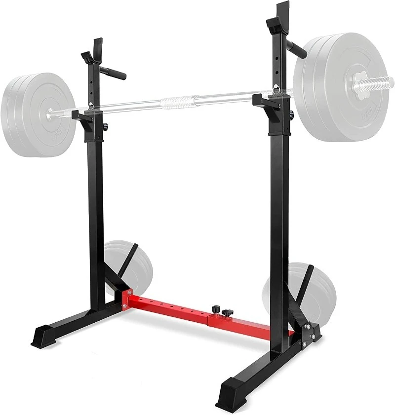Multi-Function Weight Lifting, Dip Bar Station, Bench Press Rack，Squat Rack for Home Gym, Adjustable Barbell Stand Rack