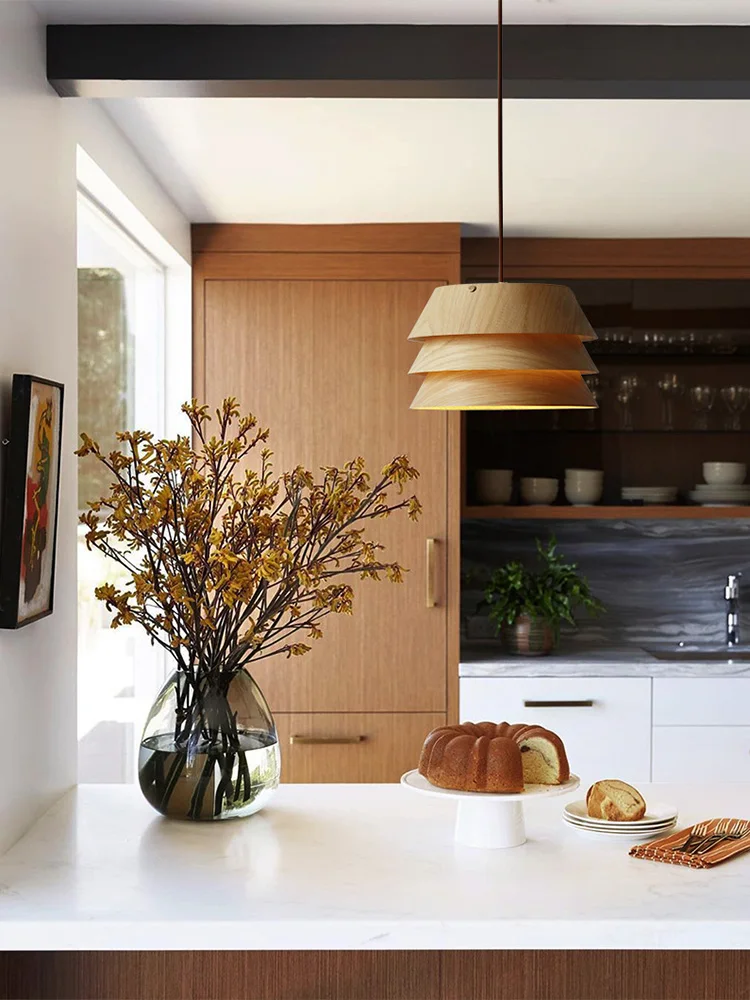 

Danish Design Minimalist Solid Wood Pendant Lights Led E27 Kitchen Lights Fixtures Art Decor Home Store Dining Room Restaurant