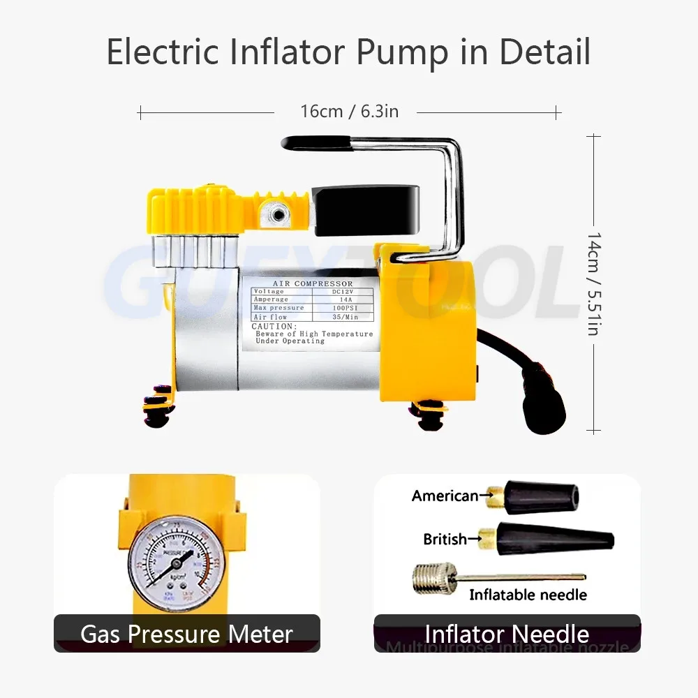 Imagem -06 - Nthpower Ton Kit Jack Carro Elétrico Conjunto de Elevação 12v In1 Tesoura Jaques com Chave Impacto e Bomba ar Ferramentas Elevador Automático