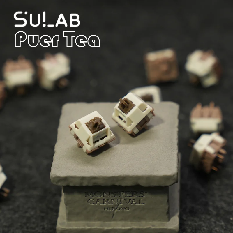 

SU LAB Puer Tea MinorParagraph Switch HotSwap с предварительной смазкой 37 г/42 г/48 г 5-контактный индивидуальный переключатель для аксессуаров для механической клавиатуры