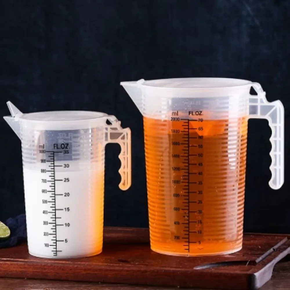 100/250/500/1000/2000/5000ML Measuring Cup with Scale Thickened Large Capacity Liquid Container Clear with Lid Beaker - view 5