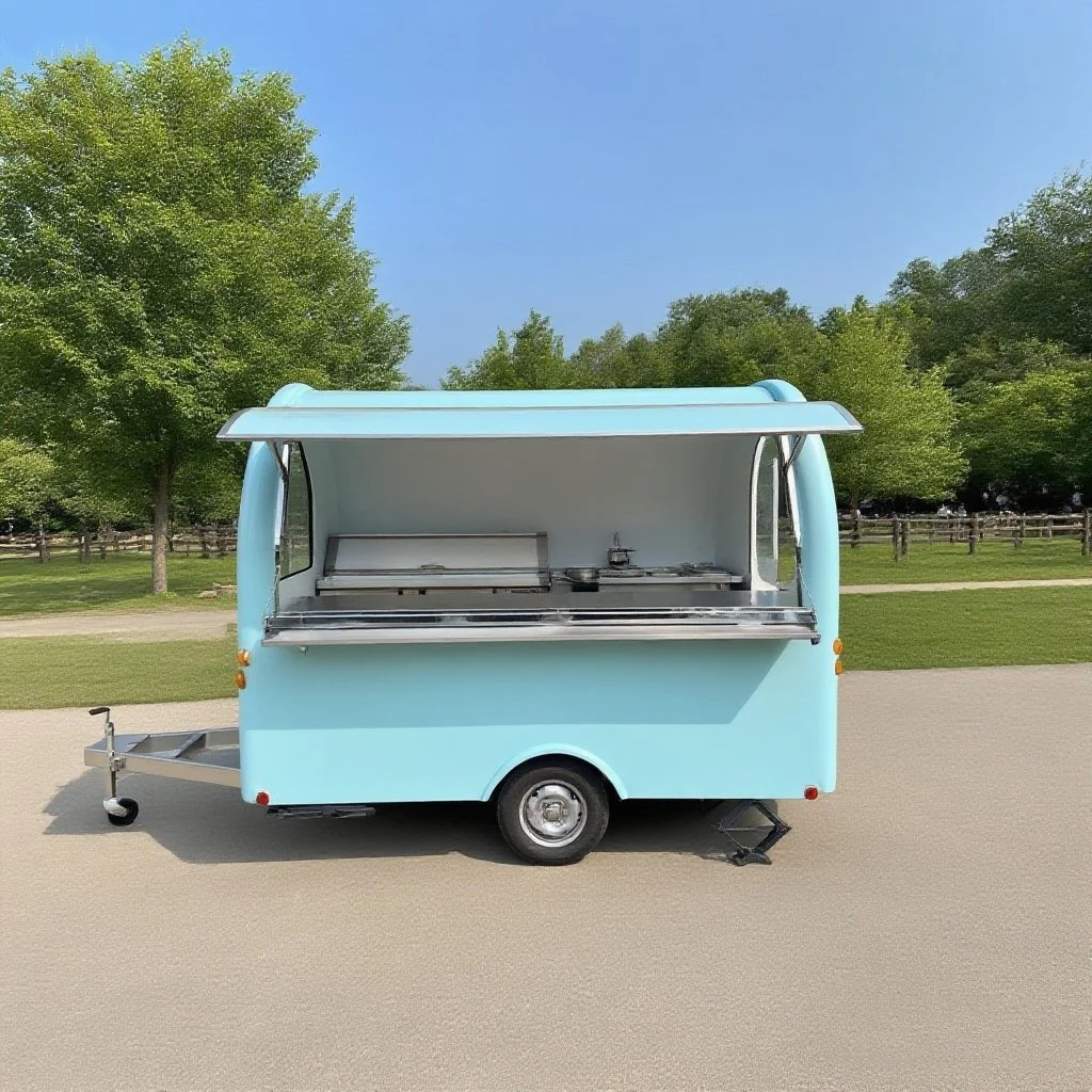 

Food Truck Trailer Mobile Kitchen Fully Equipped Snack Ice Cream Cart Custom Food Kiosk Concession Hot Dog Juice Kiosk For Sale