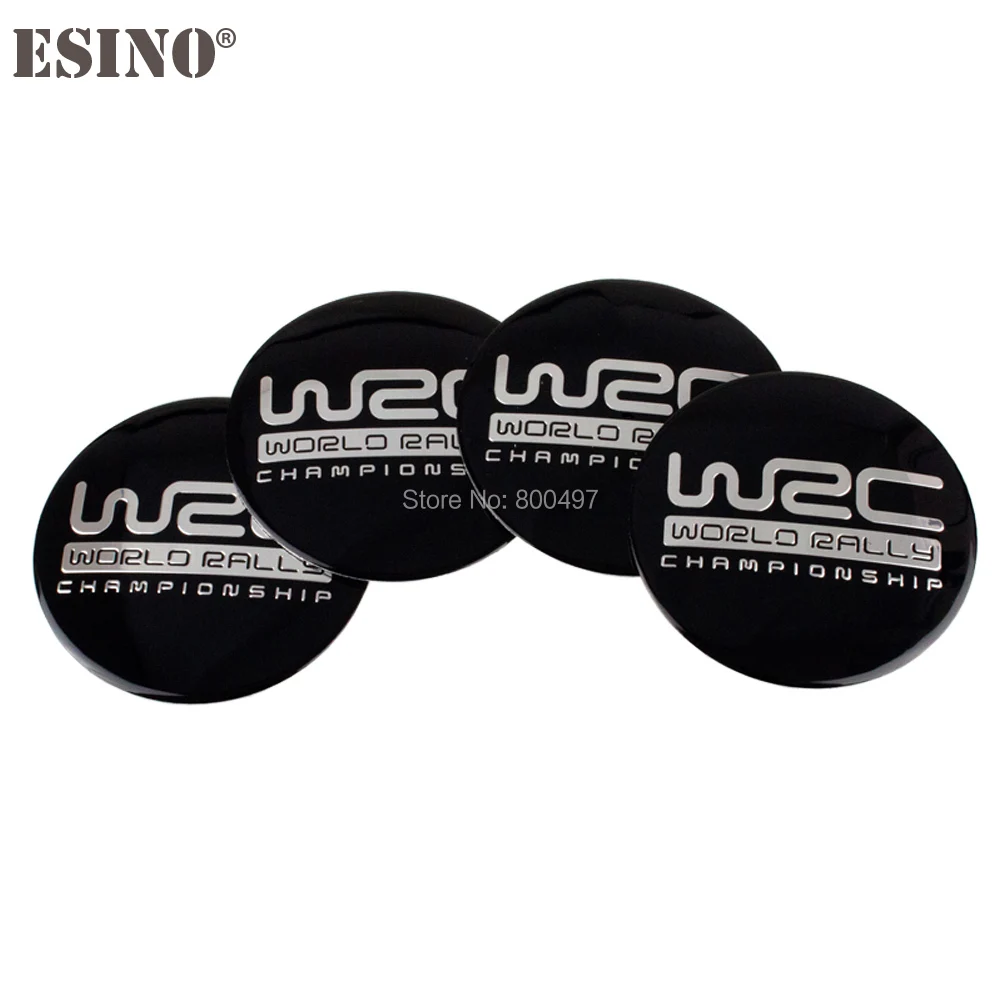 4 × تصفيف السيارة WRC بطولة العالم للرالي ثلاثية الأبعاد معدن سبائك الألومنيوم عجلة غطاء مركزي ملصقات غطاء محور العجلة الشارات شعارات #5
