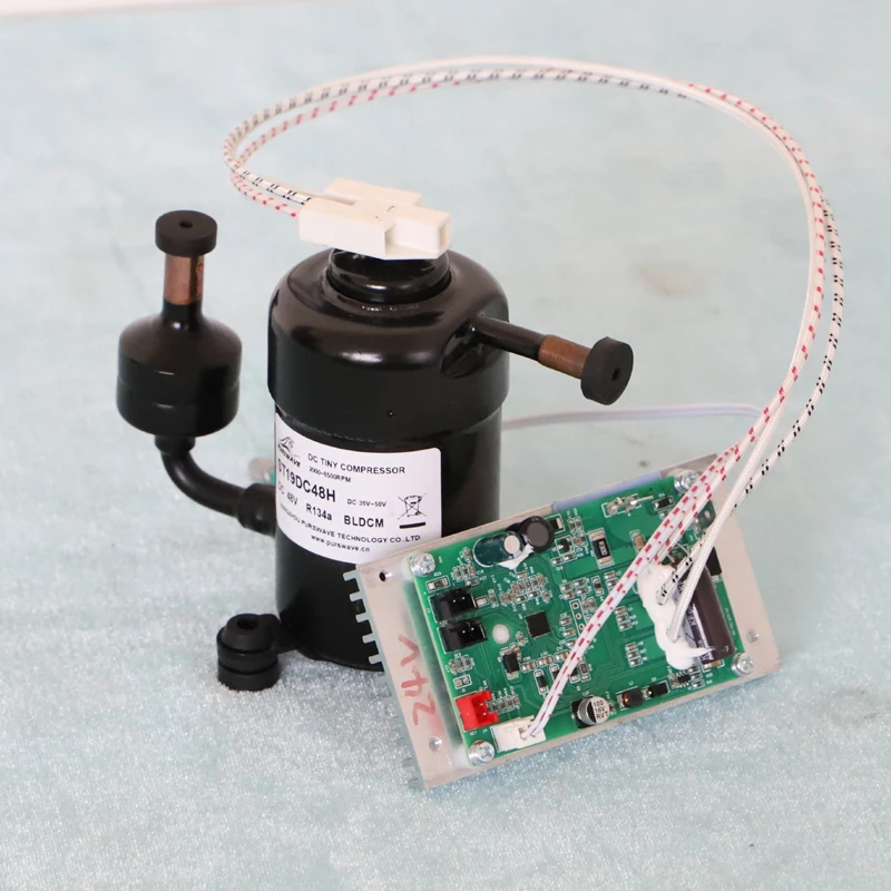 

Компрессор St19Dc 12 В, 24 В, 48 В, максимальная емкость 450 Вт, R134A, подходит для портативного холодильника, мини-компрессора кондиционера