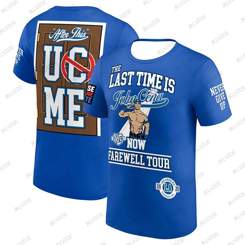 2025 جديد الصيف جون سينا وداع جولة تورونتو تي شيرتات قصيرة الاكمام الرجال النساء المحملة الرياضية عادية المتضخم الاطفال/الكبار بلايز #6