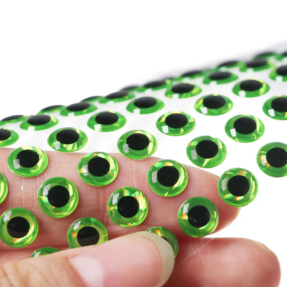 ICERIO 100 Stück/Packung Epoxid 3D Holographische Fischaugen Tintenfisch-Köder Angelköder Köderherstellung Streamer Fliegenbindematerial – Detail 4
