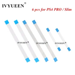 6 PCS for Dualshock 4 PS4 PRO Slim Controller 12 14 Pin Charging Board Power Switch Cable &10 pin Touch Pad Flex Ribbon Cable