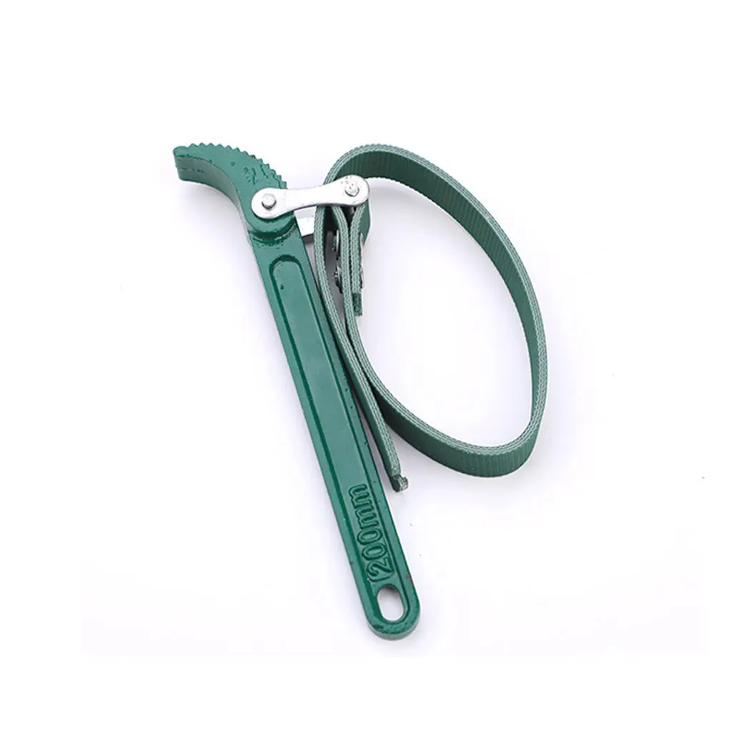 8 Inch Belt Wrench Oil Filter Spanner Puller Strap Set Rubber Band Can Opener Adjustable Wrenches Plumbing Tool