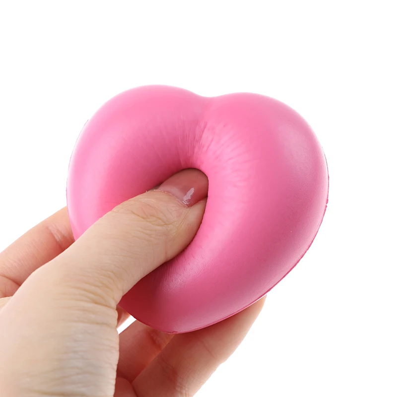 Stress Pressure Relief Relax Novelty Fun Gifts Vent Gag Toy Funny Squeeze Heart Shaped Ball Soft Foam Anti Stress Ball Toys 1Pcs