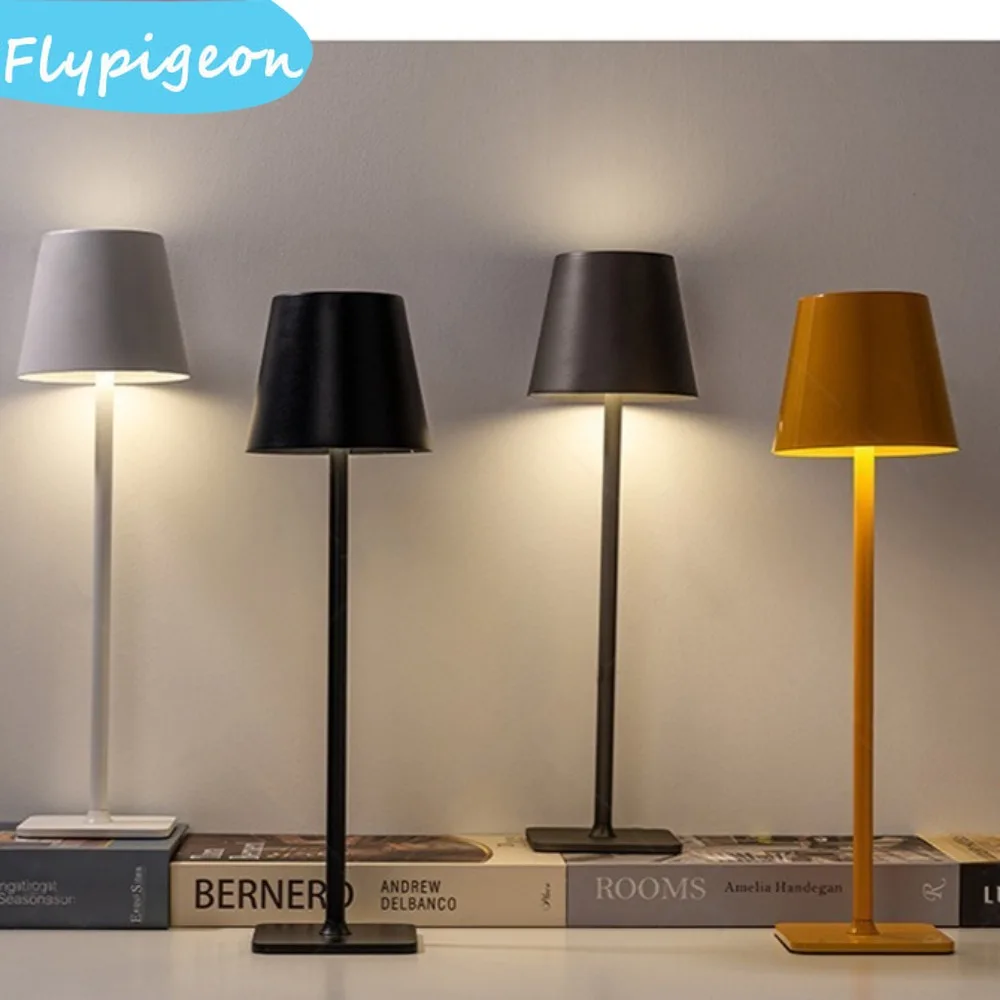 

Modern Minimalist Iron High Foot Desk Lamp Rechargeable LED For Study Desk Childrens Desktop Decor Lighting Fixtures