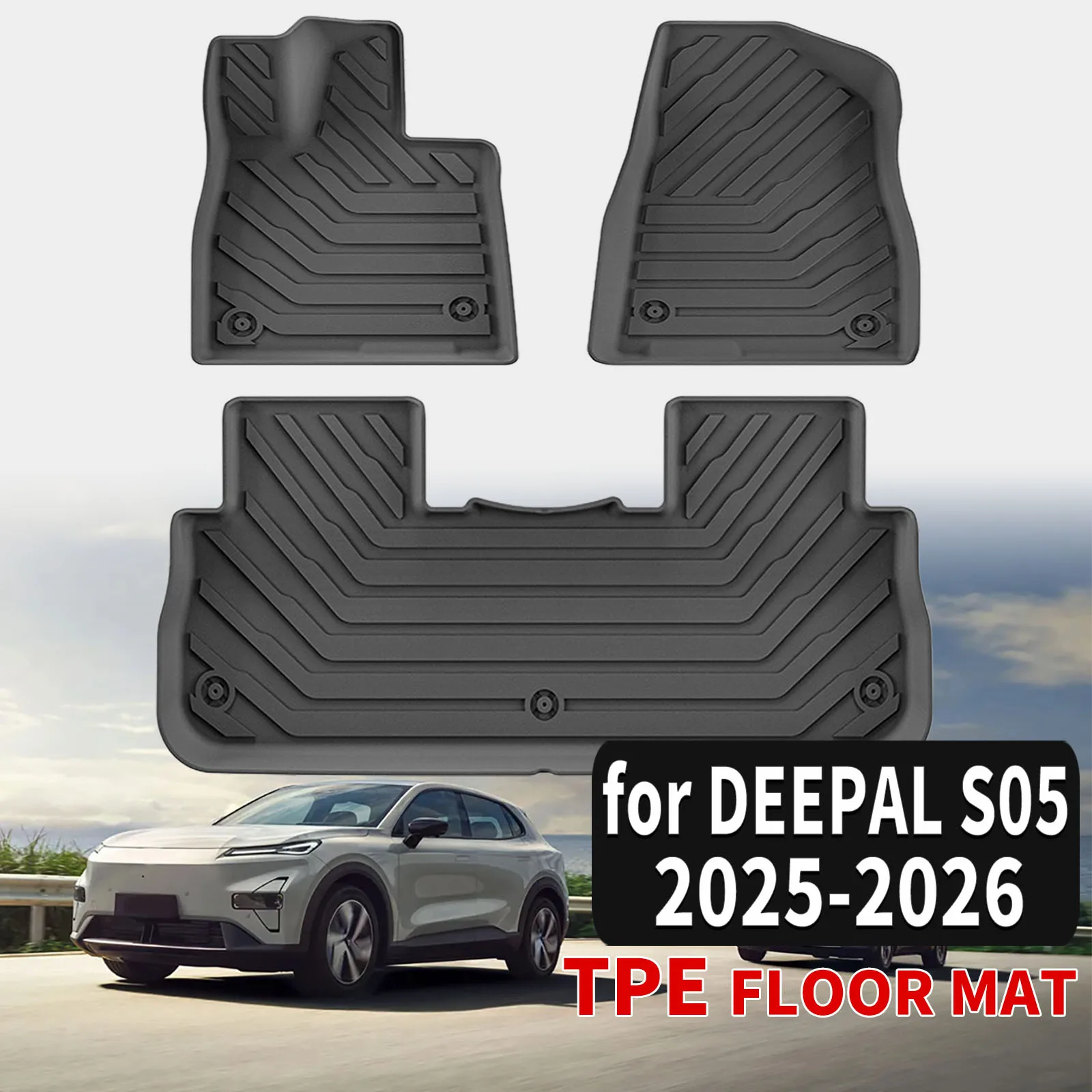 

for CHANGAN DEEPAL S05 2025 2026 3D Maxpider Style TPE Floor Mats Full Coverage Heavy Duty All Weather Accessories