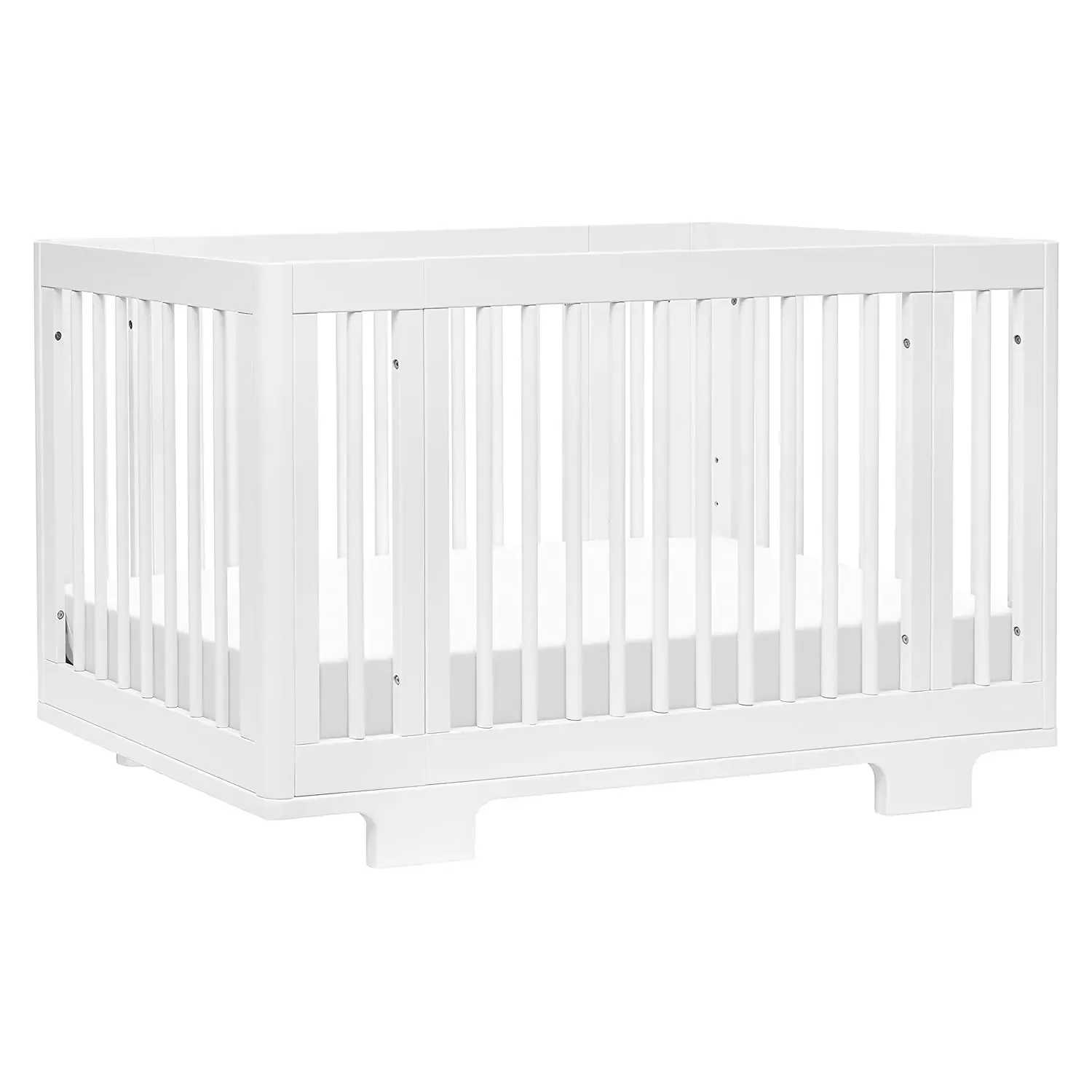 Babyletto Yuzu Convertible All-Stages Bassinet, Midi, Full-Size Crib in White, Greenguard Gold Certified, Portable & Adjustable