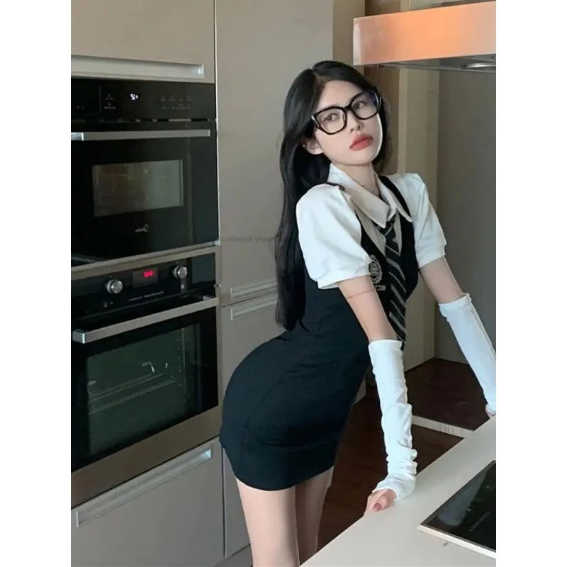 Japanese Korean Style School Costume Suit Jk Costume Hot Girl Sexy Wear College Style Women Uniform Set Wrapped Skirt JK Set