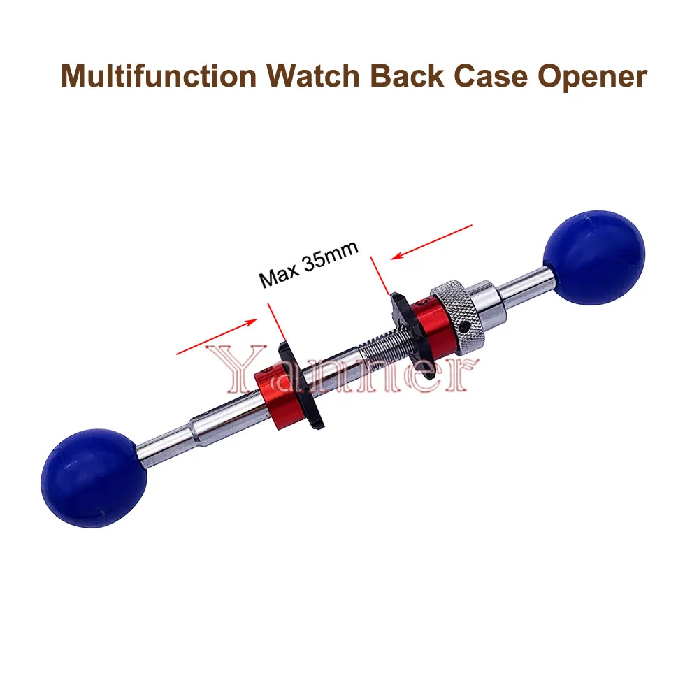 Long style Multi-functions Watch Back Case Opener Double Rolling Balls for Thread Screw Repair Remover Tools