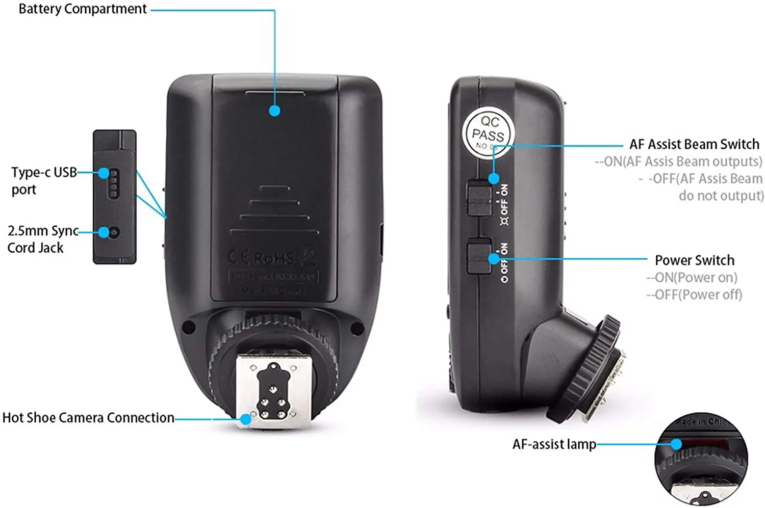 Godox Xpro Xpro-C Xpro-N Xpro-S Xpro-F Xpro-O 2.4G TTL Wireless Trigger Transmitter for Canon Sony Nikon Fuji Pentax Olympus