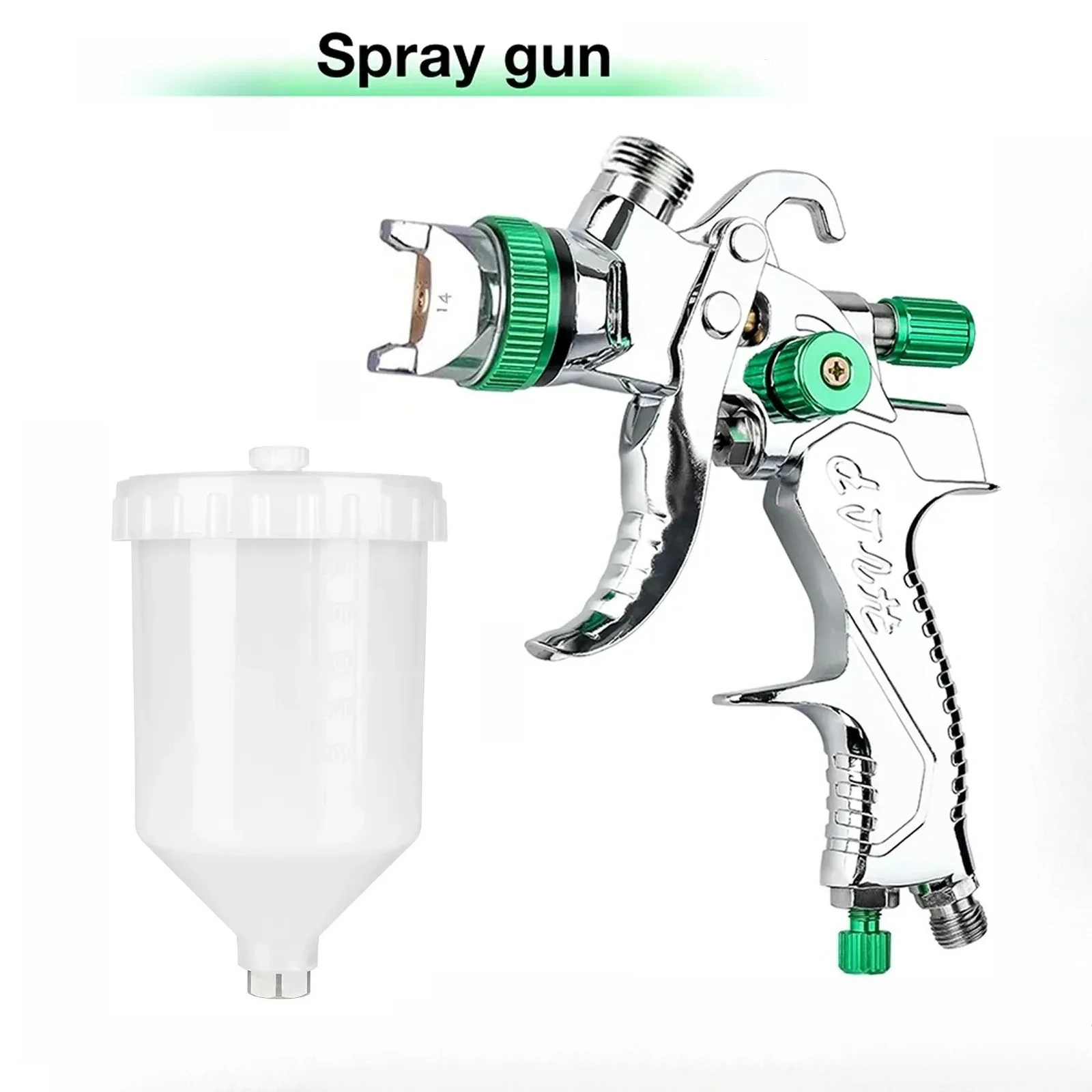 Professional 1.4mm HVLP Spray Gun Kit Gravity Feed Air Spray Gun for Painting Cars, Furniture, DIY Painting Primer, Clear Coat
