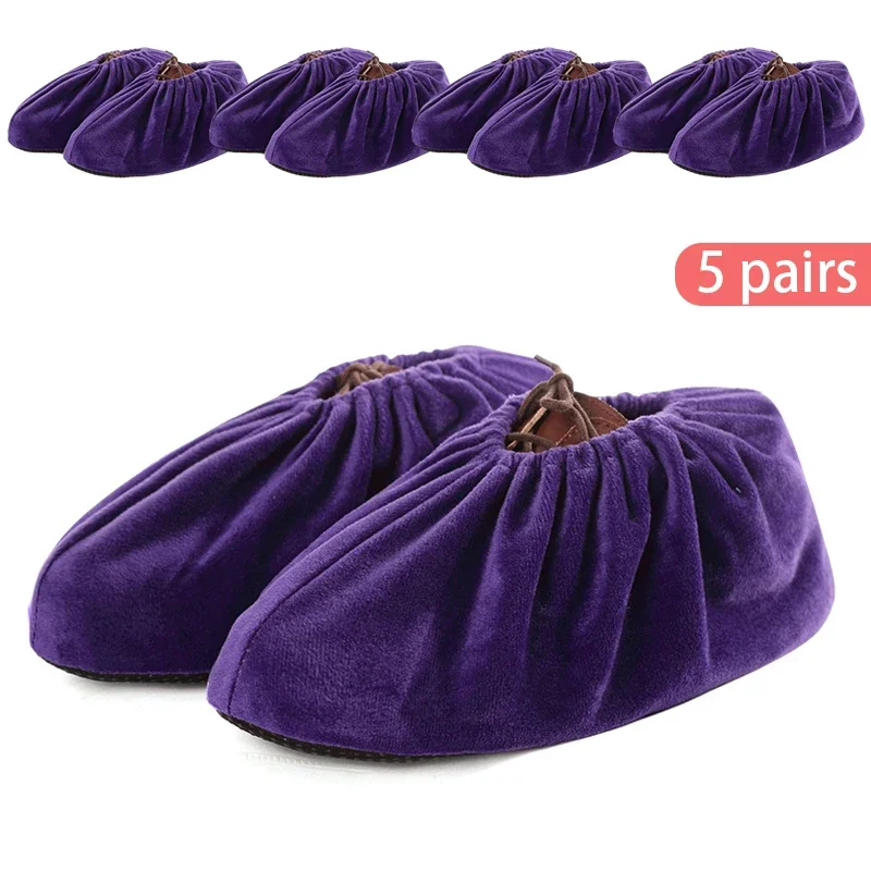 Flanell-Schuhüberzieher halten den Boden sauber, Schuhzubehör, rutschfeste Fußüberzieher, Herbst-Winter-Überzieher für Innenbereich, Schuhschutz – Detail 19