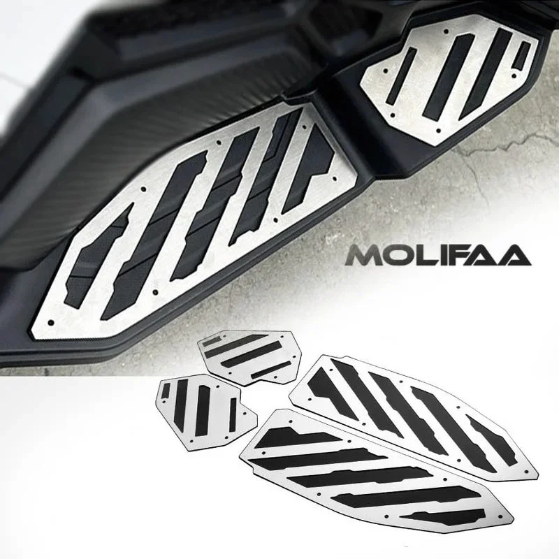 for SYM Husky ADV 150 Motorcycle Stainless Steel Hollow Non-slip Foot Pedal Footrests Foot Rests Pad Accessories