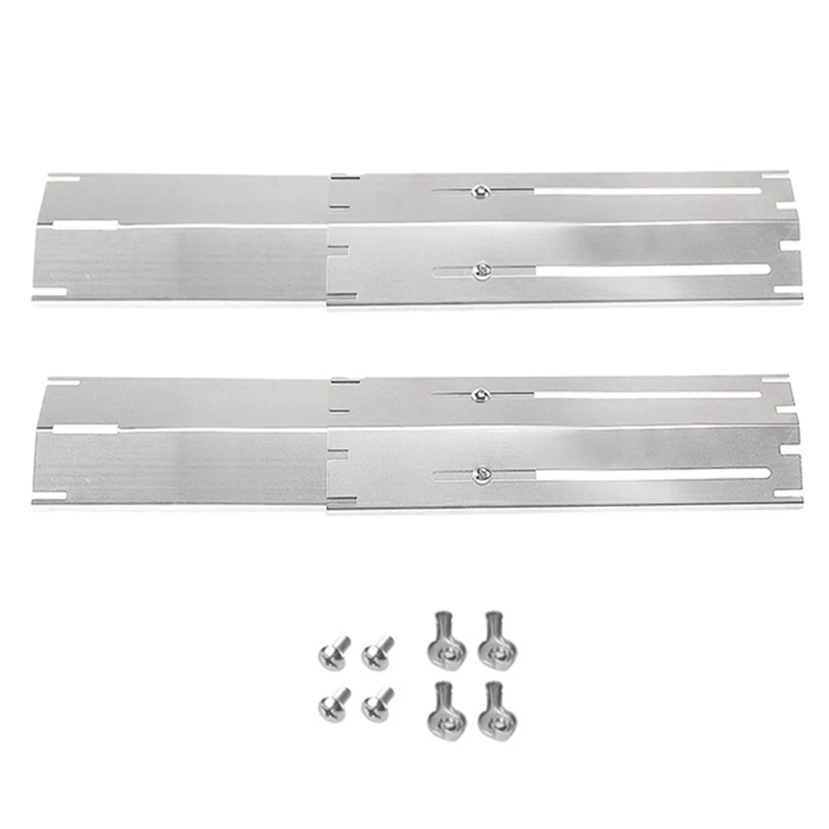 Adjustable Stainless Steel Heat Plate BBQ Gas Grill Replacement Set Outdoor Cooking Accessories Kit for Kitchen 2PCS