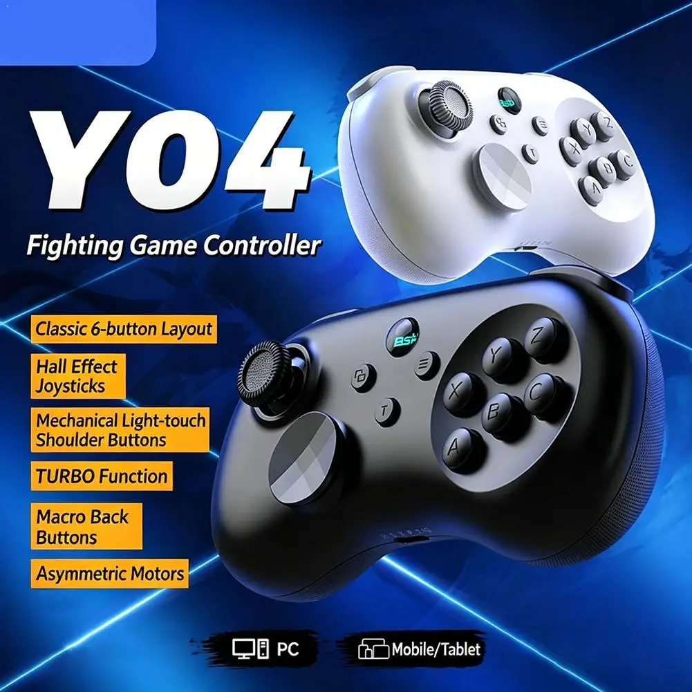 

Wireless Gaming Controller for PS3 Switch 2 PC Hall Joystick Gamepad with Adjustable Motor for Android iOS HarmonyOS Joypad