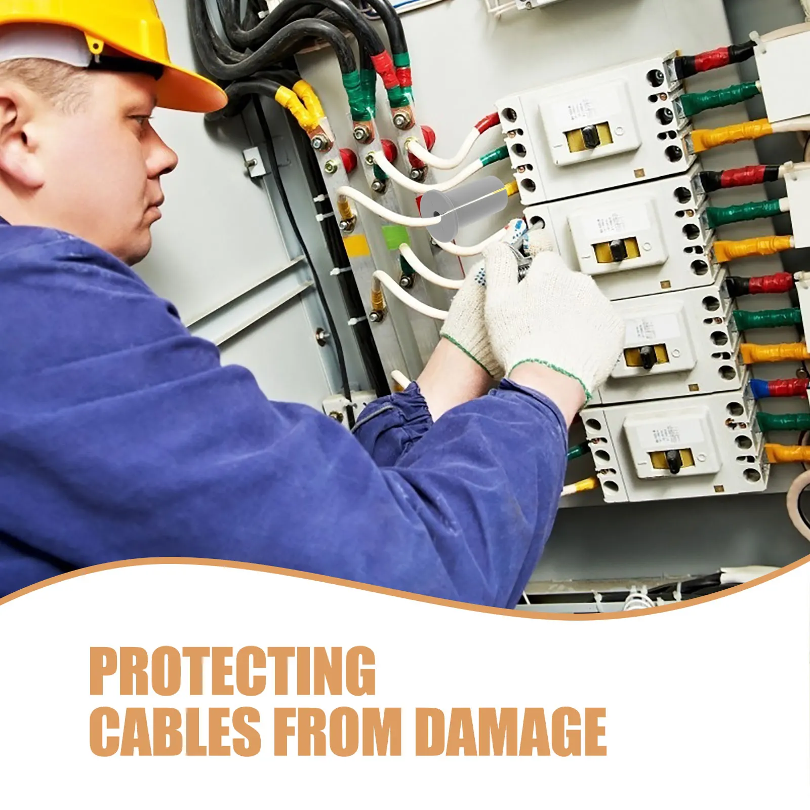 

2Pcs Cable Wall Grommets Silicone Protective Sleeve for Wire Rope Easy Install 1 Inch Holes with Mounting Anchors Included