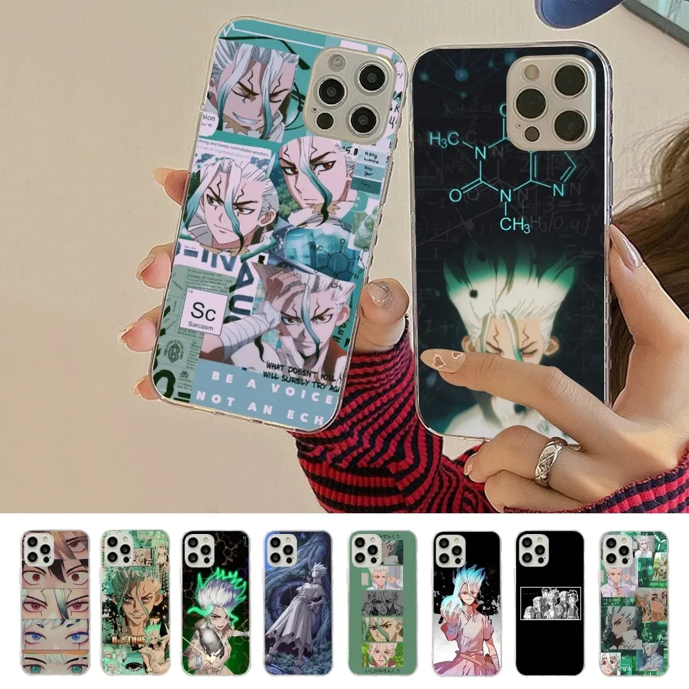 Dr STONE Phone Case For iPhone 15 14 11 12 13 Mini Pro XS Max Cover 6 7 8 Plus X XR SE 2020 Funda Shell