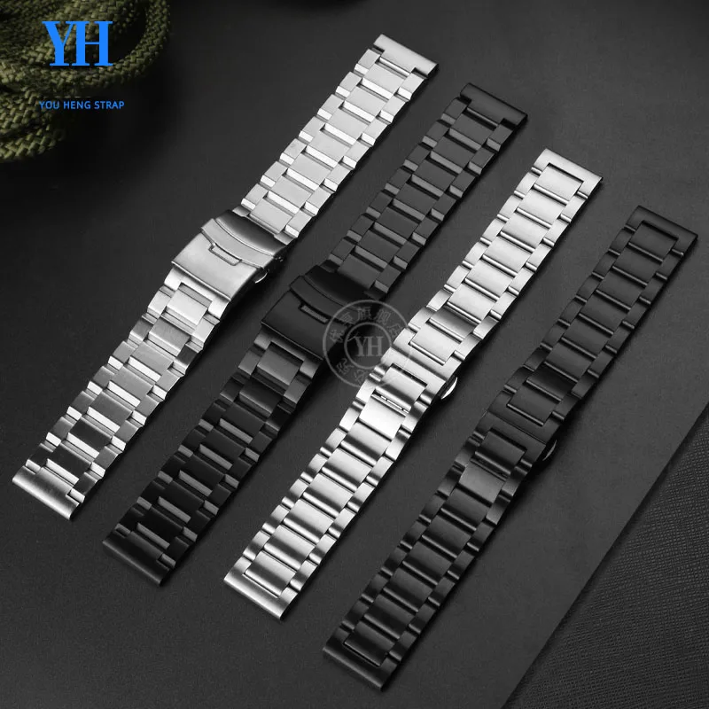 316L Solid Stainless Steel Watch Band For Casio EFR-303L EQB-501 EFV-540 EFS-S500 New replacement Strap Men's Steel Metal Strap