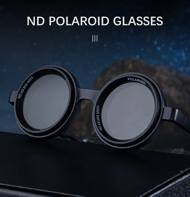 ND9 Verstellbare Dimmbare Sonnenbrille für Männer, Steampunk Retro Kleiner Rahmen Runde Sonnenbrille, Outdoor Angeln UV400 Fahrbrille für Herren – Detail 3