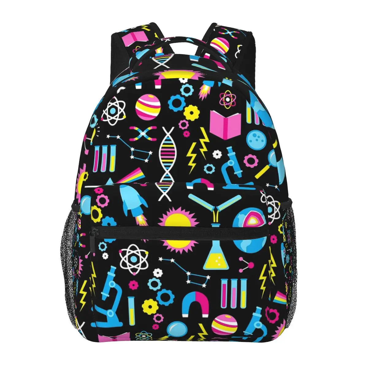 

Science Studies Backpacks Boys Girls Bookbag Students School Bags Cartoon Travel Rucksack Shoulder Bag Large Capacity