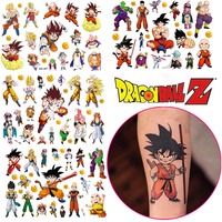 Dragon Ball Son Goku Tattoo Stickers Anime Surrounding Water Transfer Party Stickers Children's Body Art False Tattoo Toy Gifts