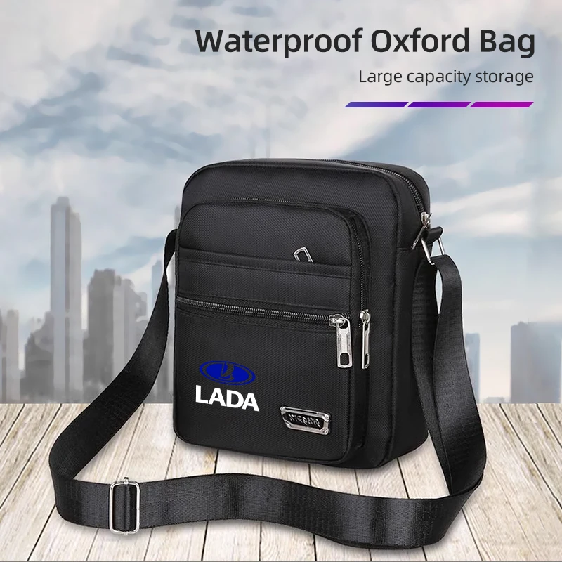 Car Shoulder Bag Sports Crossbody Bag Travel Backpack Men's Chest Storage Accessories For Lada 2110 2114 Largus 2112 110 2