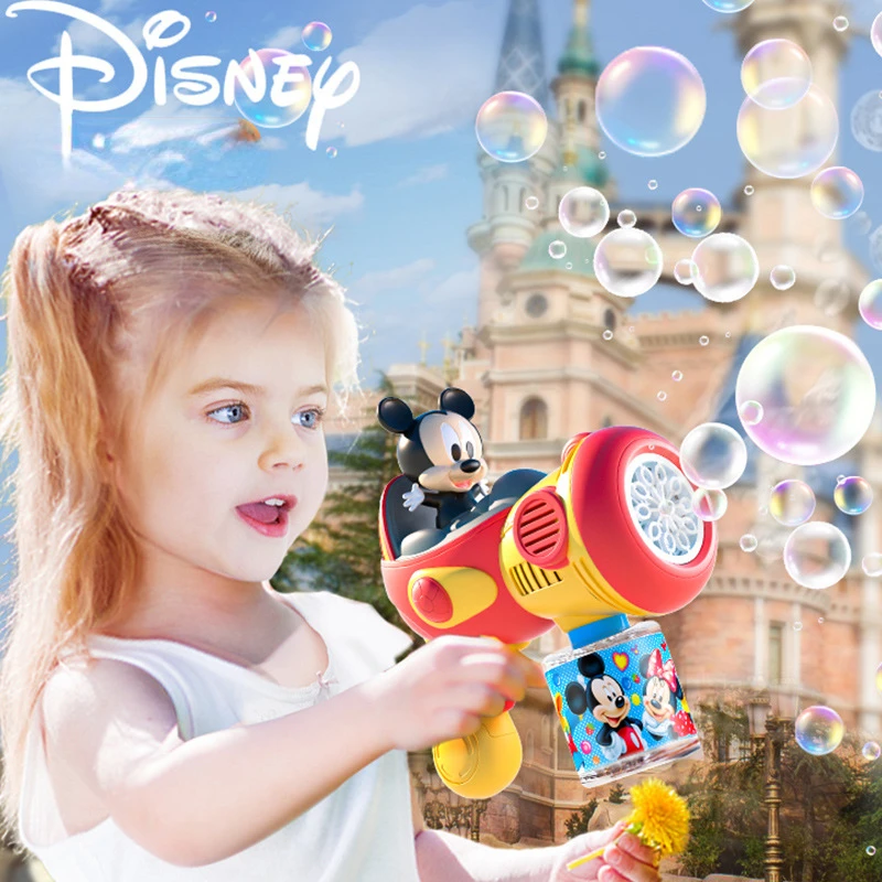 

Электрическая пузырчатая машинка Disney со стичем Микки, светящаяся Автоматическая дувка мыла с внешними предметами, детские игры