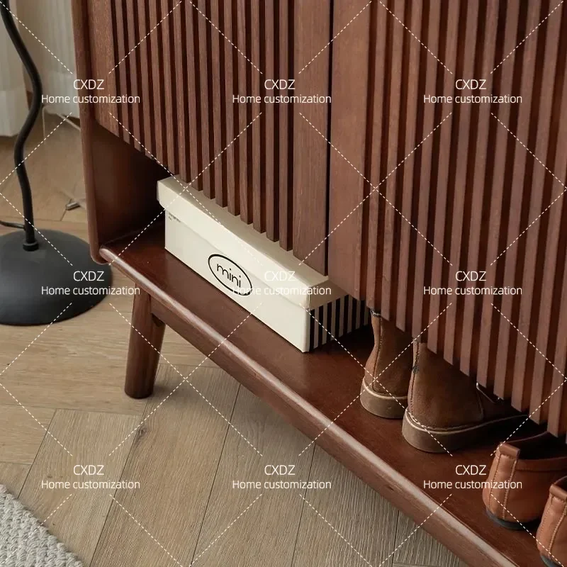 Solid wood shoe cabinet, simple entrance to the home entrance, multi-layer storage, indoor large-capacity locker, living room