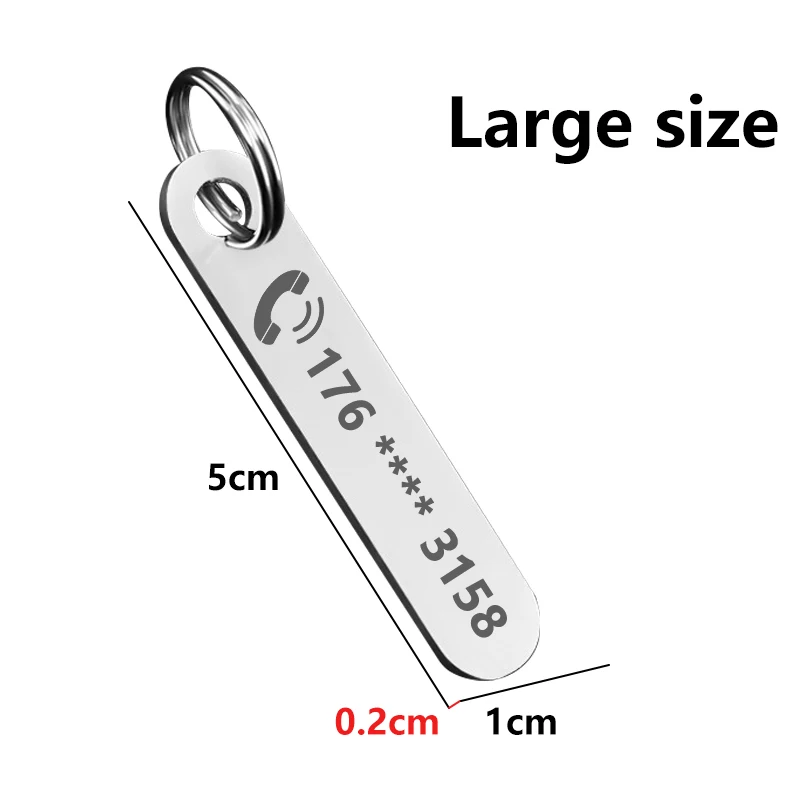 Stainless Steel Stainless Steel  Anti-lost Keychain Personalized Customized Keyring for Car Name Men Women Gift Key Chain