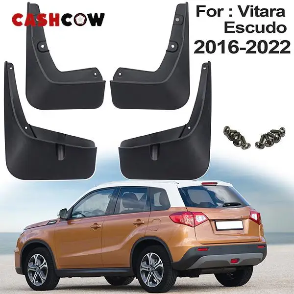 CASHCOW 4pcs For Suzuki Vitara Edcudo 2016 - 2022 Mud Flaps Mudflaps Splash Guards Mudguards Front Rear 2017 2018 2019 2020 2021