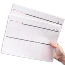 Japanese A4 Monthly Planners Week Time Memo Pad Budget Agenda Checklist To Do Journal Notepad Stationery Day Work Plan Note Book