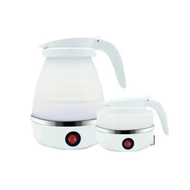 220V 0.6L Mini Folding Kettle Portable Water Heater 600W Silicone Compression Electric Kettle Home Kettle Easy To Travel image 5
