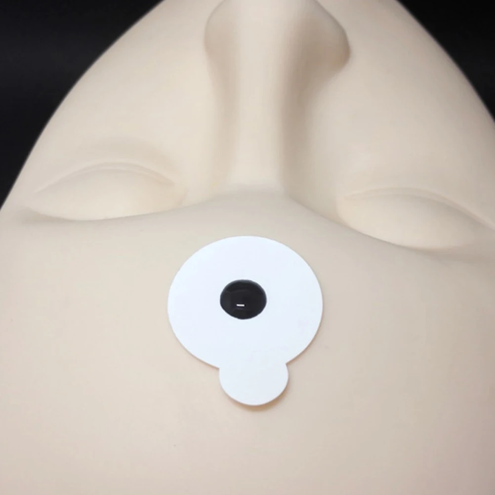 100 قطعة ورقة الاصطناعية رمش الغراء طوقا ملصقات لاصق التجفيف البطيء الغراء الوسادة شكل بيضاوي لاستخدام رمش تمديد الجمال #1