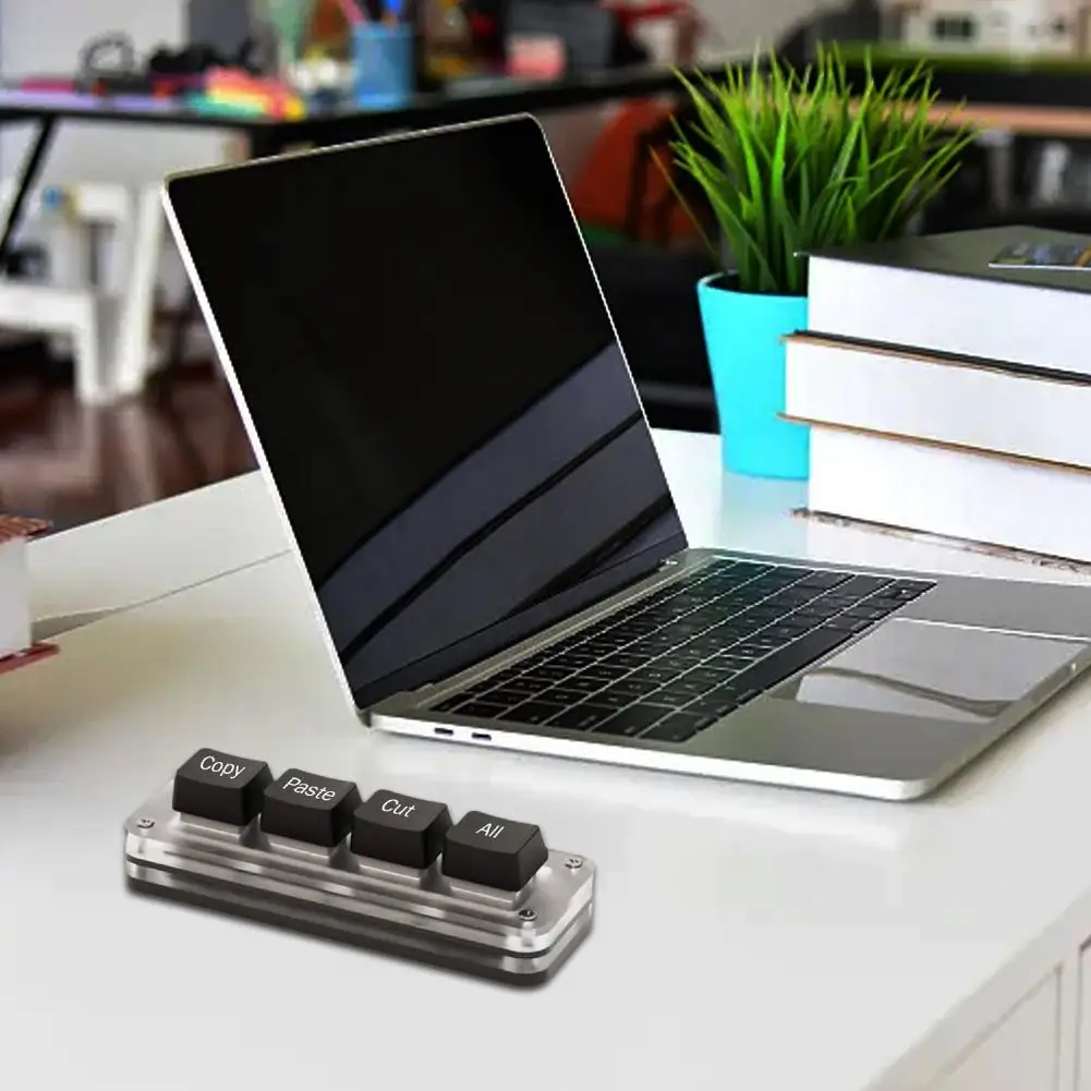 Клавиатура Механическая F8u1, 4 клавиши, мини-программирование, механическая клавиатура