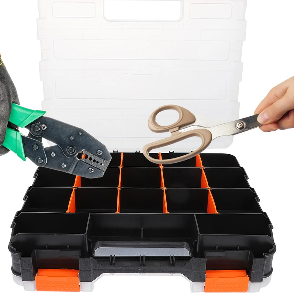 

Clear Lid Tools Case Durable Small Storage Box Electronic Components Jewelry Beads Nuts Bolts Washers Fishhooks Craft Organizer
