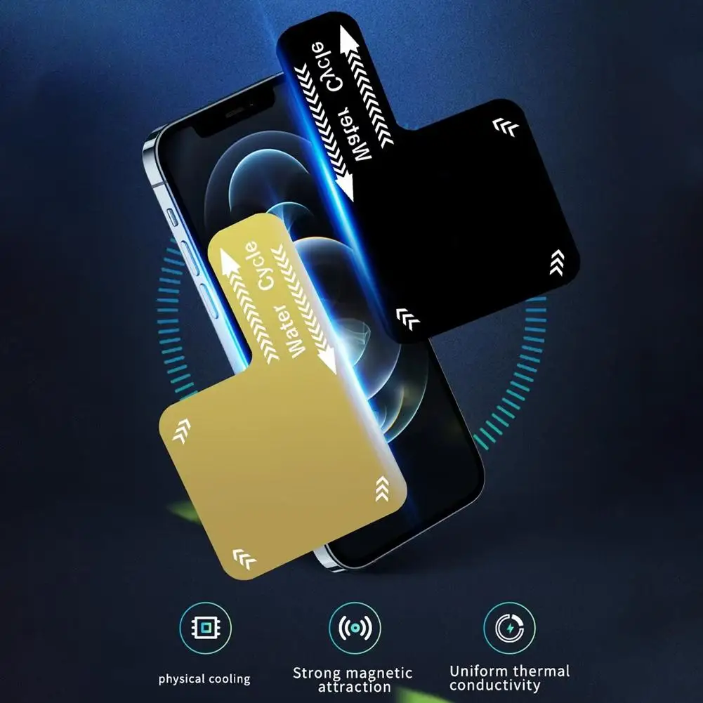 A1 Mobile Phone Gaming Accessories Rapid Cooling Plate Compatible with Magnetic/Back-clip Radiator Expend Area Radiating Sticker