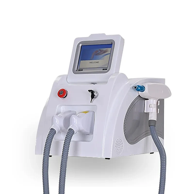 Desktop 2-in-1 IPL laser haar entfernung und Nd Yag laser tattoo entfernung maschine